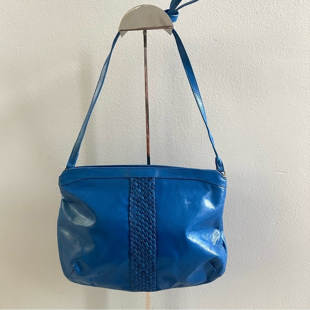 Vintage Caressa Spain Blue Leather Crossbody Bag - Picture 5 of 15